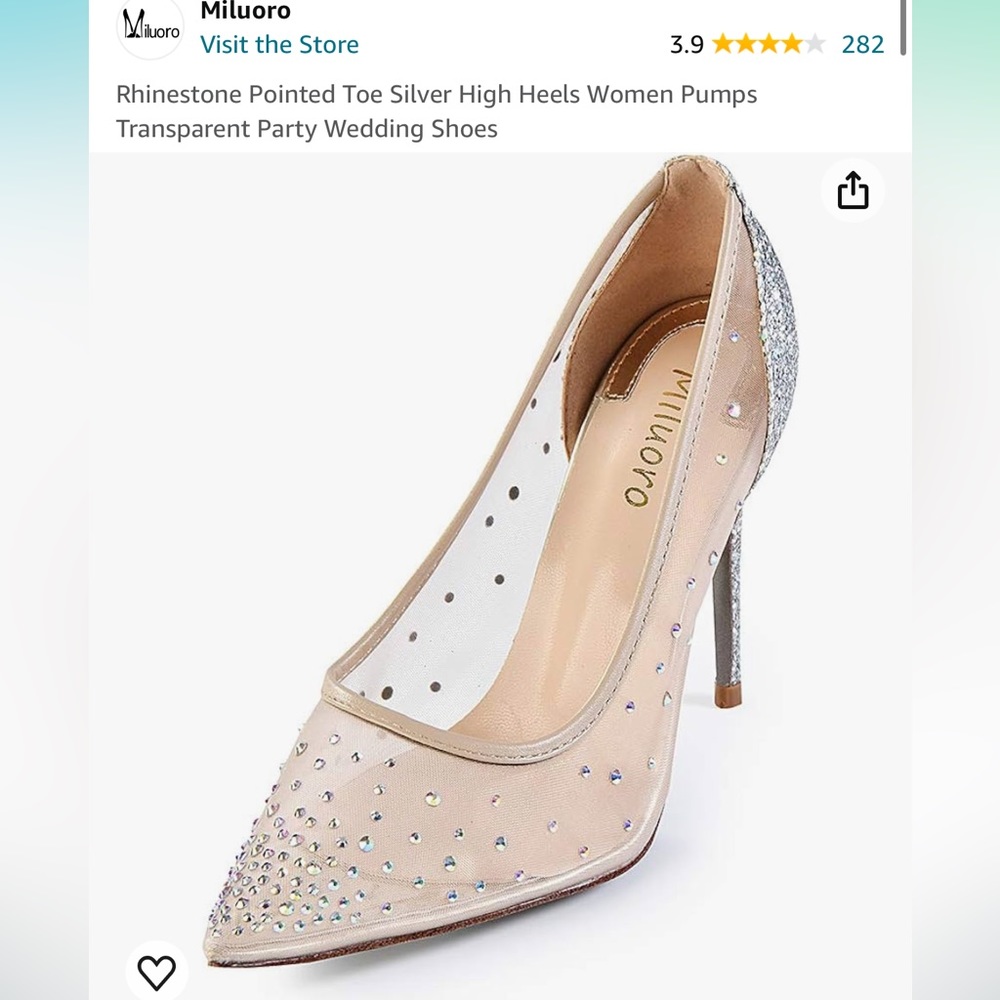 Miluoro Rhinestone Heels - Picture 5 of 10